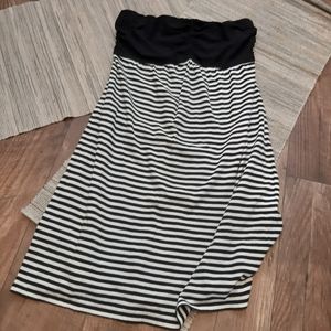 EXPRESS STRAPLESS DRESS SWIM COVER - UP BLACK & WHITE XS c